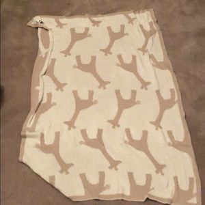 Mud Pie beige and cream baby blanket